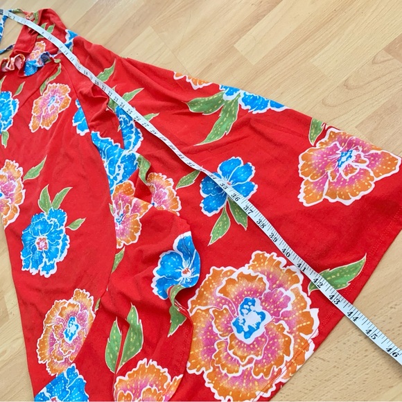 Multicolor Long Floral Dress With Ruffles - Picture 6 of 8